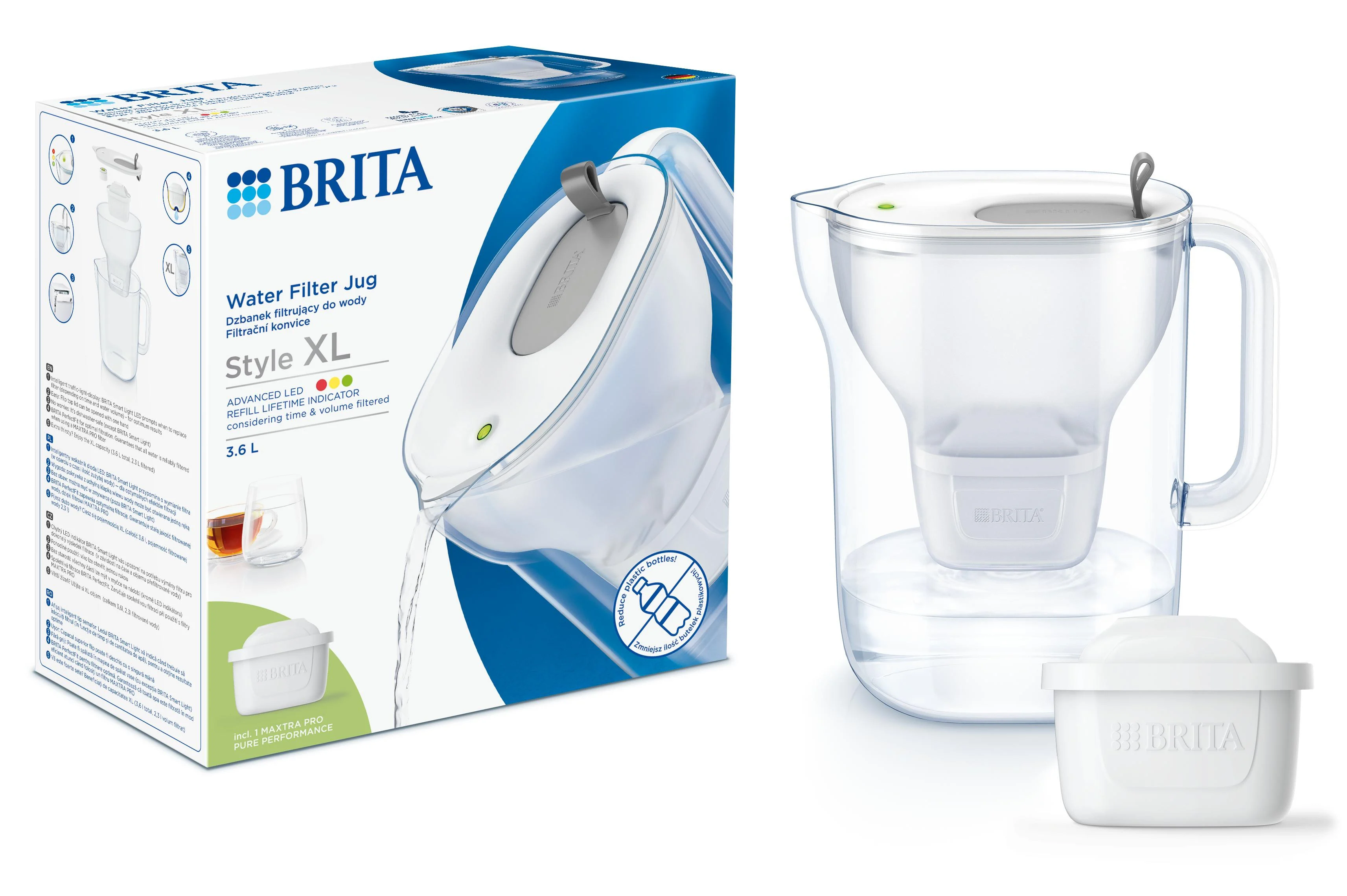 Фильтр-кувшин Brita Style XL LED Mxpro Gray
